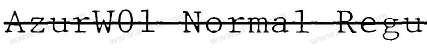 AzurW01 Normal Regul字体转换